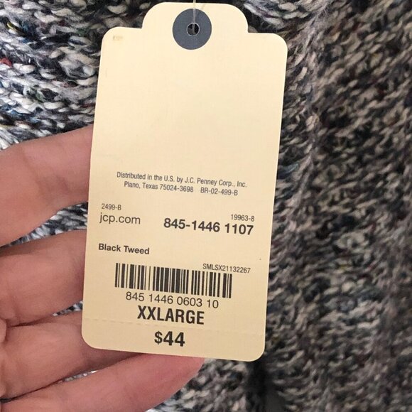 St. John's Bay Open-Knit Pullover Sweater Size XXL Mock Neck Multi-color - Picture 5 of 6